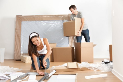 Moving truck ready for a home relocation in Edgware