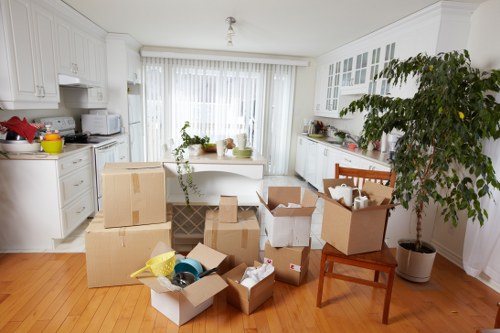 Packing and loading items for a removal service in Edgware