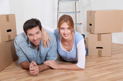 Careful furniture packing for flat removals in Edgware