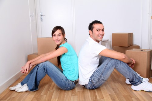 Household items staged for a cubic-yard removal quote in an Edgware home