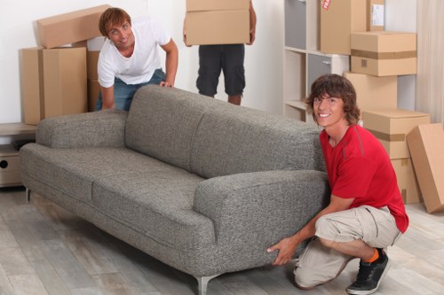 Careful loading of household furniture for an Edgware move