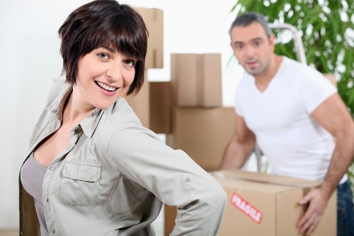Professional movers loading belongings for transport in Edgware