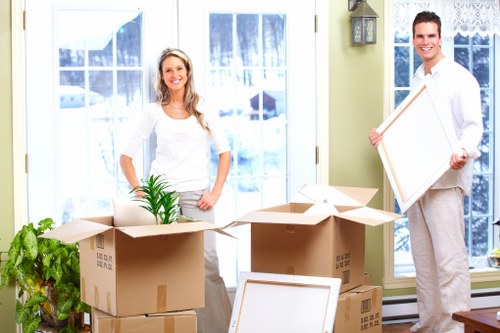 Professional removals service in Edgware handling packed household items
