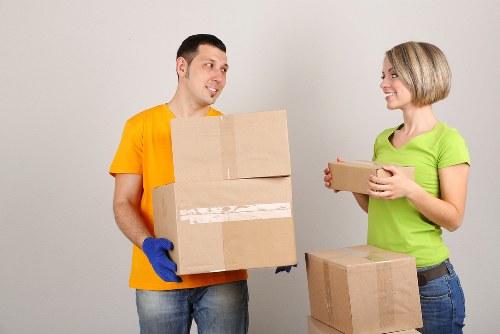 Unpacking service arranging household items in a new Edgware home